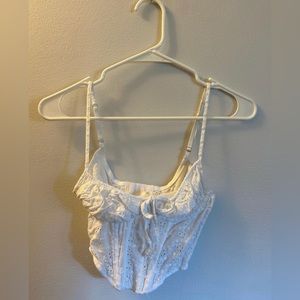 BRAND NEW White Corset with Little Bow from Urban Outfitters